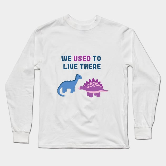 Cartoon dinosaurs about Earth Long Sleeve T-Shirt by Itscassandrawels